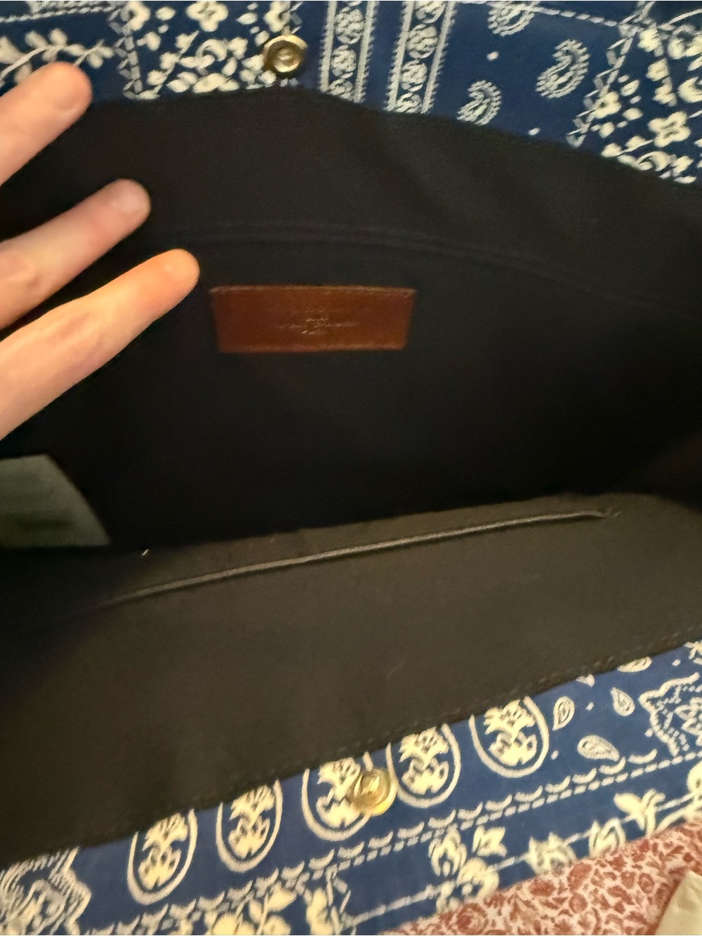 Sezane Le Sept Tote in Bandana Marine - Picture 9 of 14